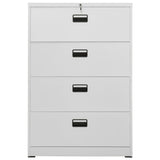 ZNTS Filing Cabinet Light Grey 90x46x134 cm Steel 336295