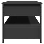 ZNTS Coffee Table Black 85x50x50 cm Engineered Wood and Metal 845386
