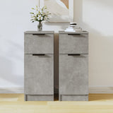 ZNTS Sideboards 2 pcs Concrete Grey 30x30x70 cm Engineered Wood 811124