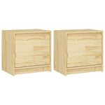 ZNTS Bedside Cabinets 2 pcs 40x30.5x40 cm Solid Pinewood 808114