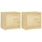 ZNTS Bedside Cabinets 2 pcs 40x30.5x40 cm Solid Pinewood 808114