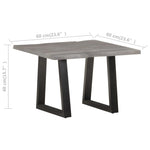 ZNTS Coffee Table with Live Edges 60x60x40 cm Solid Acacia Wood 321045