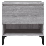 ZNTS Side Tables 2 pcs Grey Sonoma 50x46x50 cm Engineered Wood 819561