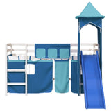 ZNTS Kids' Loft Bed with Tower without Mattress Blue 80x200 cm 3207067