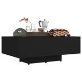 ZNTS Coffee Table Black 85x55x31 cm Engineered Wood 803381