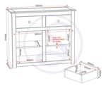 ZNTS Panama 2 Door 2 Drawer Sideboard 400-405-013