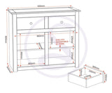 ZNTS Panama 2 Door 2 Drawer Sideboard 400-405-013