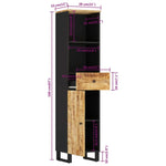 ZNTS Bathroom Cabinet 38x33x160 cm Solid Wood Mango 351998