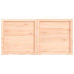 ZNTS Wall Shelf 120x60x cm Untreated Solid Wood Oak 363579