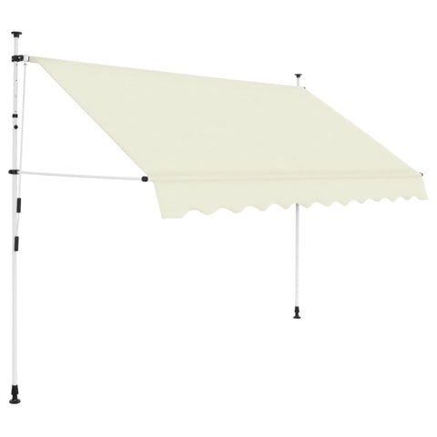 ZNTS Manual Retractable Awning 250 cm Cream 143695