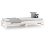 ZNTS Pull-out Day Bed without Mattress White 2x cm 820428