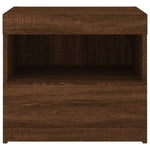 ZNTS Bedside Cabinets with LED Lights 2 pcs Brown Oak 50x40x45 cm 836776