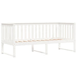 ZNTS Day Bed without Mattress White 80x200 cm Solid Wood Pine 840398