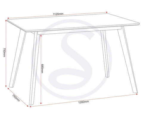 ZNTS Bendal Dining Table 400-403-062