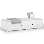 ZNTS Day Bed without Mattress White 90x200 cm Solid Wood Pine 821590