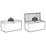 ZNTS Keter Garden Storage Box Capri 302 L Anthracite Ecom 407756