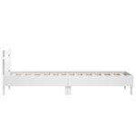 ZNTS Bed Frame without Mattress with LED Lights White 90x200 cm 838715