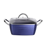 ZNTS Casserole Dish, Square Induction Saucepan with Lid, 24cm/ 4L Stock Pots Non Stick Saucepan, Aluminum 67665198