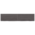 ZNTS Wall Shelf Dark Brown 140x30x cm Treated Solid Wood Oak 363821