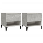 ZNTS Side Tables 2 pcs Concrete Grey 50x46x50 cm Engineered Wood 819557