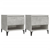 ZNTS Side Tables 2 pcs Concrete Grey 50x46x50 cm Engineered Wood 819557
