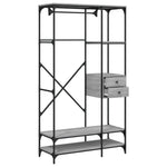 ZNTS Wardrobe with Drawers Grey Sonoma 100x40x180 cm Engineered Wood 838951