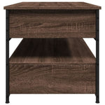 ZNTS Coffee Table Brown Oak 85x50x50 cm Engineered Wood and Metal 845390