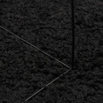 ZNTS Shaggy Rug PAMPLONA High Pile Modern Black 140x200 cm 375279