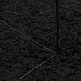 ZNTS Shaggy Rug PAMPLONA High Pile Modern Black 140x200 cm 375279