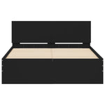 ZNTS Bed Frame without Mattress Black 135x190 cm Double 3207505