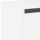ZNTS Wall-mounted Bedside Cabinets with LED Lights 2 pcs White 836827