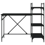 ZNTS Computer Desk with Shelves Black 120x47x109 cm 836213