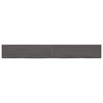 ZNTS Wall Shelf Dark Brown 220x30x cm Treated Solid Wood Oak 363853