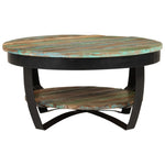 ZNTS Coffee Table Solid Reclaimed Wood 65x32 cm 244674