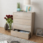 ZNTS Sideboard with 4 Drawers 60x30.5x71 cm Oak Colour 242544