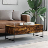 ZNTS Coffee Table Smoked Oak 101x49x39.5 cm Engineered Wood 837739