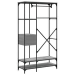 ZNTS Wardrobe with Drawers Grey Sonoma 100x40x180 cm Engineered Wood 838951