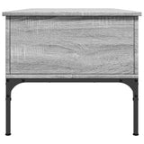 ZNTS Coffee Table Grey Sonoma 100x50x45 cm Engineered Wood and Metal 845414