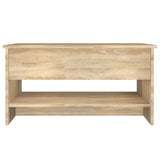 ZNTS Coffee Table Sonoma Oak 80x50x40 cm Engineered Wood 809659