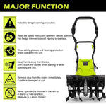 ZNTS Electric 1500W Tiller, Upgraded Foldable Garden Soil Cultivator Rotavator with 6 Sharp Blades, 40cm 30875674