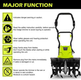 ZNTS Electric 1500W Tiller, Upgraded Foldable Garden Soil Cultivator Rotavator with 6 Sharp Blades, 40cm 30875674