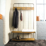 ZNTS RE-Engineered Hall Bench / Coat rack Mango Wood ENG049