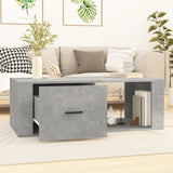 ZNTS Coffee Table Concrete Grey 100x50.5x35 cm Engineered Wood 816540