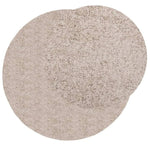ZNTS Shaggy Rug PAMPLONA High Pile Modern Beige Ø 200 cm 375225