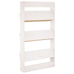 ZNTS Wall Planter 3-Tier 60x18.5x110 cm White Solid Wood Pine 825115
