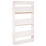 ZNTS Wall Planter 3-Tier 60x18.5x110 cm White Solid Wood Pine 825115
