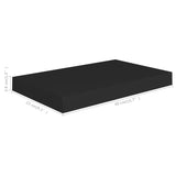 ZNTS Floating Wall Shelves 4 pcs Black 40x23x3.8 cm MDF 323828