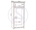 ZNTS Panama 2 Door Wardrobe 100-101-039