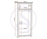 ZNTS Panama 2 Door Wardrobe 100-101-039