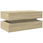 ZNTS Coffee Table with LED Lights Sonoma Oak 90x50x40 cm 839863